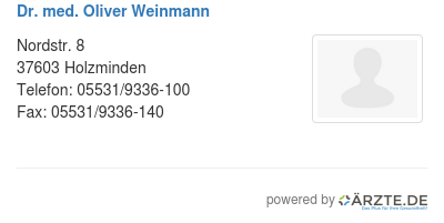 Dr med oliver weinmann