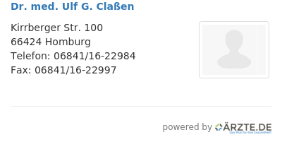 Dr med ulf g classen