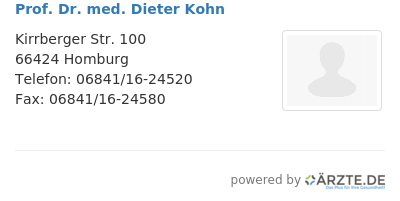 Prof dr med dieter kohn