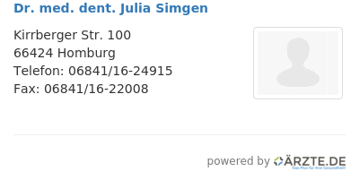 Dr med dent julia simgen