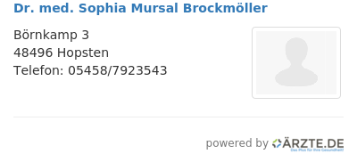 Dr med sophia mursal brockmoeller