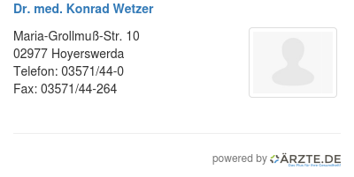 Dr med konrad wetzer