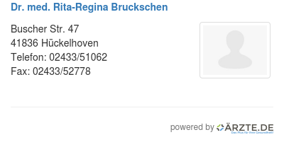 Dr med rita regina bruckschen