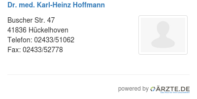Dr med karl heinz hoffmann