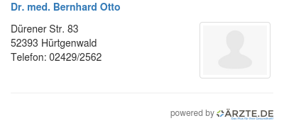 Dr med bernhard otto