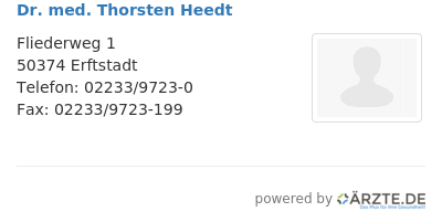 Dr med thorsten heedt