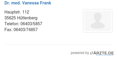 Dr med vanessa frank