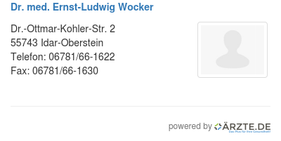 Dr med ernst ludwig wocker