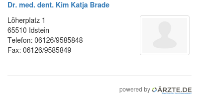 Dr med dent kim katja brade