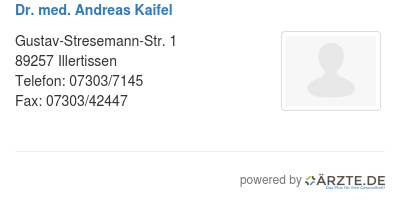 Dr med andreas kaifel