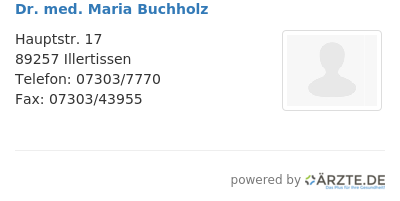 Dr med maria buchholz