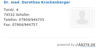 Dr med dorothea krockenberger