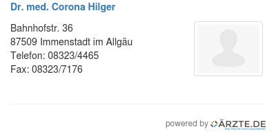 Dr med corona hilger