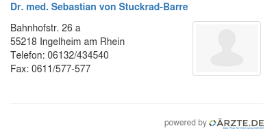 Dr med sebastian von stuckrad barre