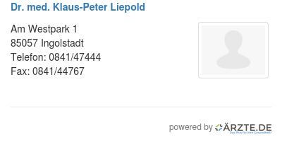 Dr med klaus peter liepold
