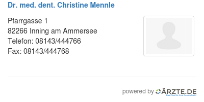 Dr med dent christine mennle