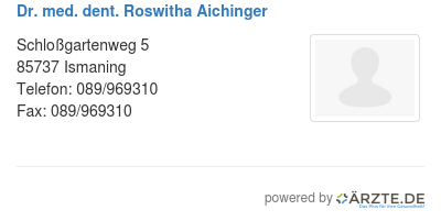 Dr med dent roswitha aichinger