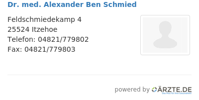 Dr med alexander ben schmied