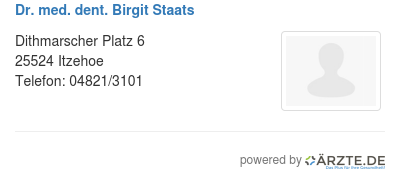 Dr med dent birgit staats