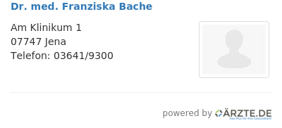 Dr med franziska bache