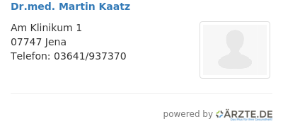 Dr med martin kaatz
