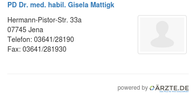 Pd dr med habil gisela mattigk