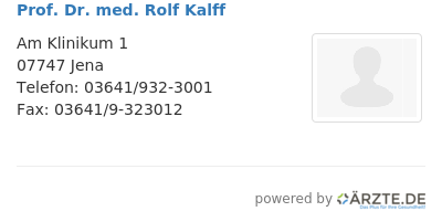 Prof dr med rolf kalff