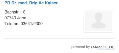 Pd dr med brigitte kaiser