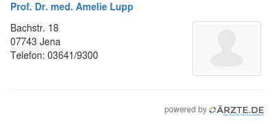 Prof dr med amelie lupp
