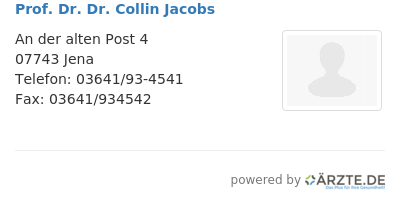 Prof dr dr collin jacobs