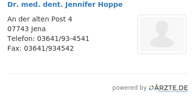 Dr med dent jennifer hoppe