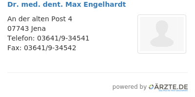 Dr med dent max engelhardt