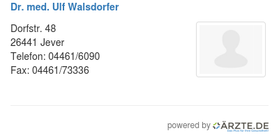 Dr med ulf walsdorfer