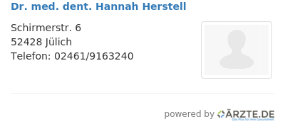 Dr med dent hannah herstell