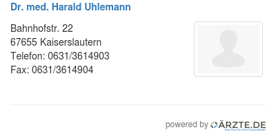Dr med harald uhlemann