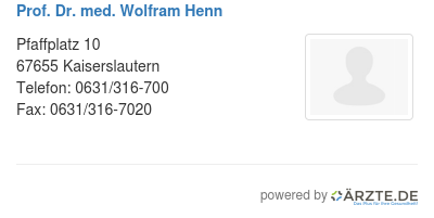 Prof dr med wolfram henn