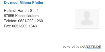 Dr med milena pfeifer