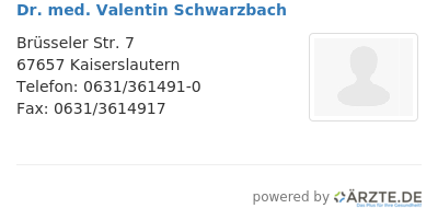 Dr med valentin schwarzbach