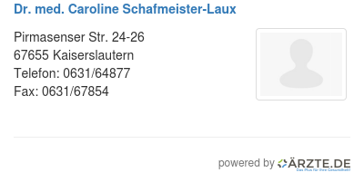 Dr med caroline schafmeister laux
