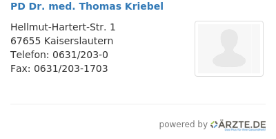 Pd dr med thomas kriebel 645201