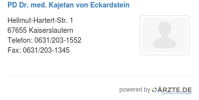 Pd dr med kajetan von eckardstein