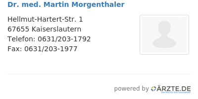 Dr med martin morgenthaler