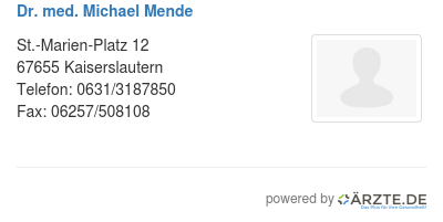 Dr med michael mende