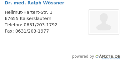 Dr med ralph woessner