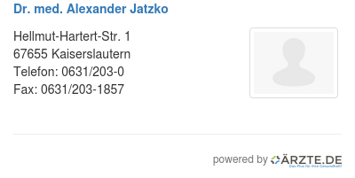 Dr med alexander jatzko