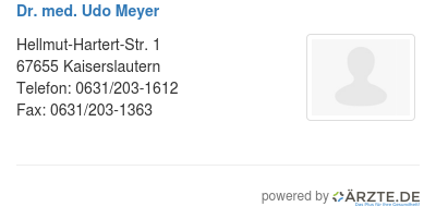 Dr med udo meyer