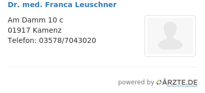 Dr med franca leuschner