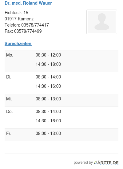 Dr med roland wauer