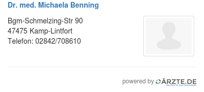 Dr med michaela benning