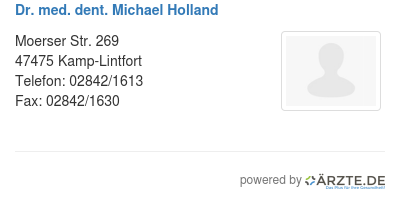 Dr med dent michael holland